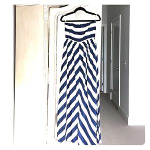 Lulu's nautical maxi dress